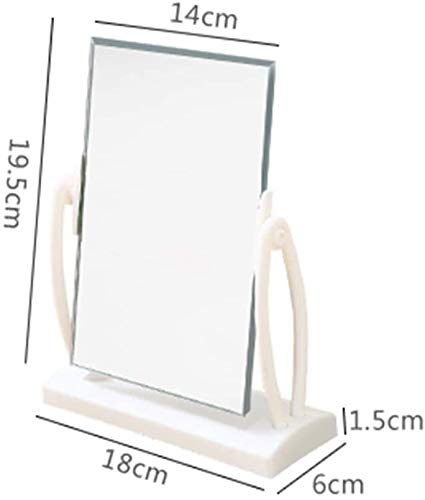 Yuesfz Desktop 360 graus espelho de vaidade rotativa, espelho de maquiagem doméstica, espelho de princesa estudante, espelho