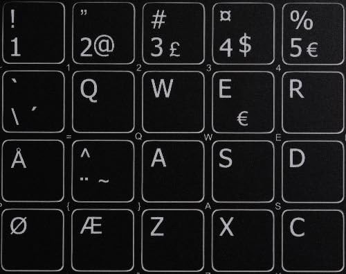 Adesivos de teclado opacos noruegueses