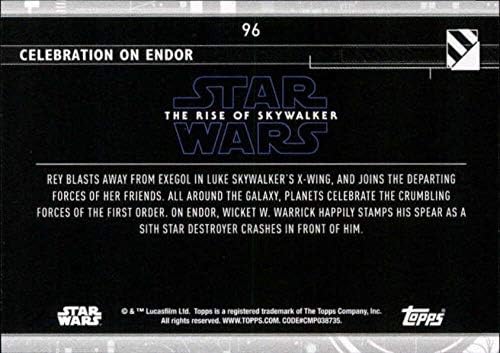 2020 Topps Star Wars The Rise of Skywalker Série 2 Blue 96 Celebração no cartão de negociação Endor