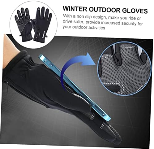 Galpada 1 par as luvas ao ar livre, luvas quentes de inverno para homens aquecidos glives aquecidos mais quentes de luvas de esqui à prova de vento