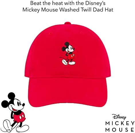 Conceito One Disney Mickey Mouse Baseball Hat, Twill Cotton Ajustável Capinho de Dad