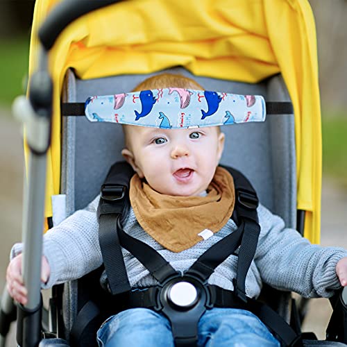 2 peças Baby Carseat Head Support Band Strap Headrest Filler Seat Sleep Sleest Cardes Decoh Relear Head Strap Band