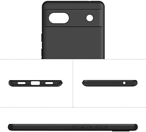 Caso dimik para o Google Pixel 6A, Fin Slim Fit Soft Silicone Acabamento fosco TPU Minimalista Caixa de telefone Compatível com Google