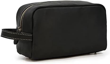 Bolsa de couro eyhlkm de couro de macmético bolsa de higieness u unisex saco de lavagem vintage saco de maquiagem do homem