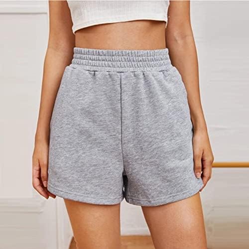 Felgay Stretch shorts shorts femininos de cintura elástica esportes de verão Casual shorts soltos shorts confortáveis ​​bolsos