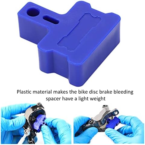 Spacer de sangramento do freio a óleo, espaçador firme de pistão de bicicleta de plástico azul para freios hidráulicos