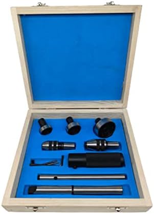 Torno de torno TAP TAP & DILE KIT MT3 Shank Threading Tapping Set Wooden Box