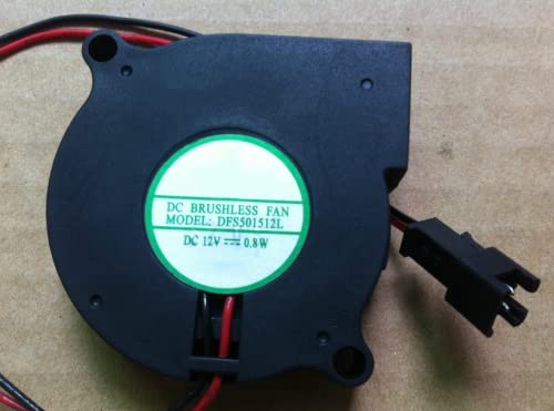 DFS501512L 12V 0,8W 50x50x15mm Fan de resfriamento de 2 fios