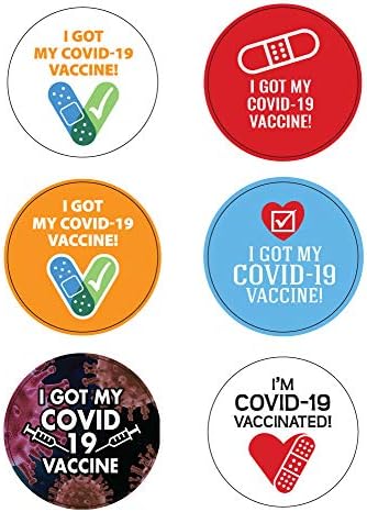 Badge-a-Minit Covid 19 Vaccine 3 adesivos