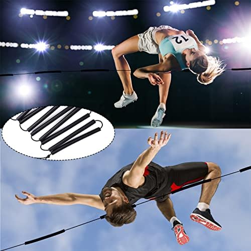 Barra de salto em altura, elástico bungee bunve bastbar cordão de espuma de atletismo e campo de treinamento em altura equipamento para atletas iniciantes, 8,2 pés de comprimento