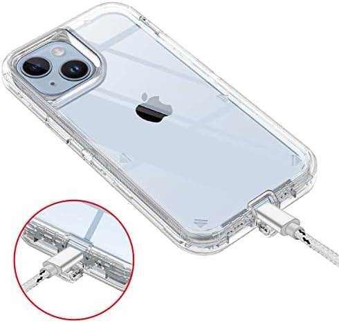 I-Honva para iPhone 14 Caso, iPhone 13 Case de 6,1 polegadas Clear [não amarelado] Proteção à prova de choque de 3 camadas [sem