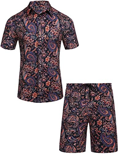 Daupanzees de luxo masculino botão casual para baixo de manga curta Suits de camisa havaiana
