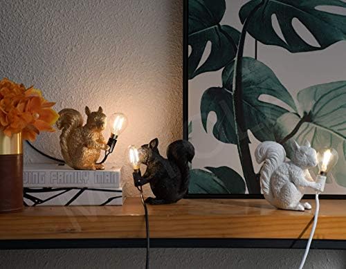Mayola Modern Resin Squirrel Table Light, resina Lighting Lighting para sala de estar, quarto, escritório, dormitório da faculdade