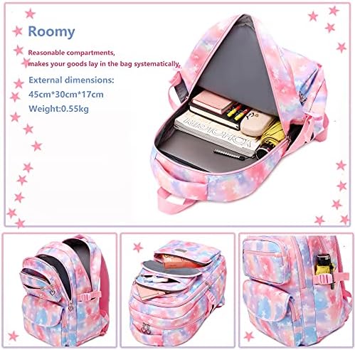 Mochila para meninas para crianças bookbag Primariamente escolar Daypack Teens Girls Bags com lancheira
