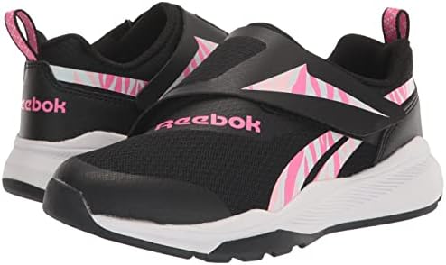 Reebok Equal Fit Adaptive Running Sapato, Black/Atomic Pink/White, 6 Usissex Little Kid
