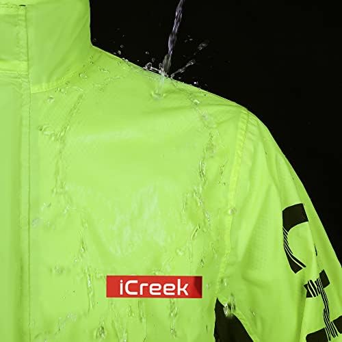 Mutrenidade de motocicleta iCreek para homens e mulheres à prova d'água resistente à moda ao ar livre de capa de chuva com capuz