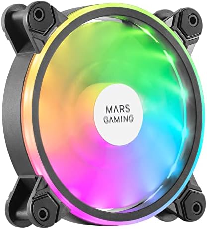 Marsgaming MFX, Argb Dual PC Fan, 12 cm, Ultra-Quiet 14 dB, preto