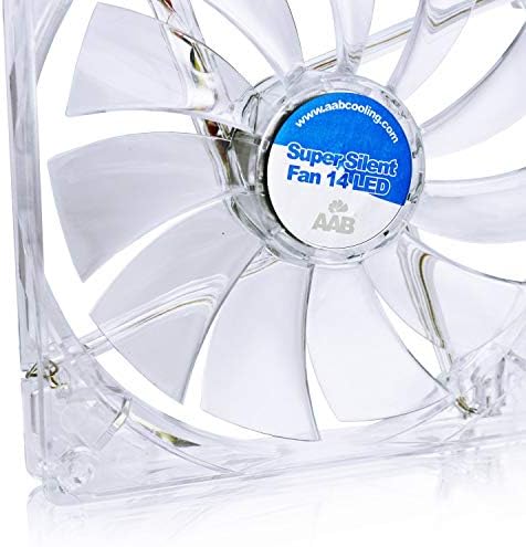 AABCOOLING SUPER SILENT FAN 14 LED azul - ventilador silencioso e eficiente de 14 cm com 4 almofadas antivibrações, ventilador silencioso, refrigerador de ar, ventilador de 12V, fã de caixa de PC - Valor Pack 3 peças