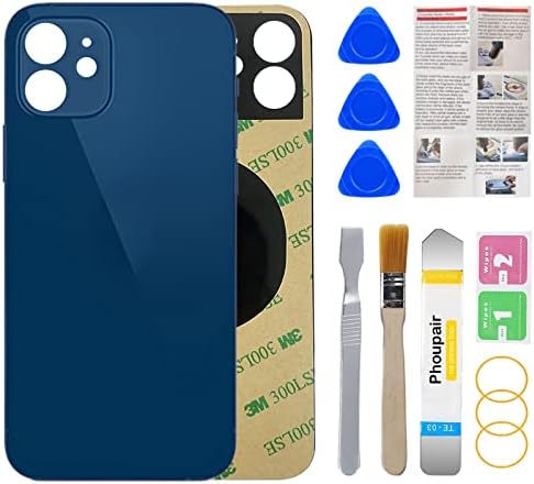 Substituição de vidro traseiro traseiro de Phoupair OEM para iPhone 12 6,1 polegadas com kit de ferramentas de reparo profissional