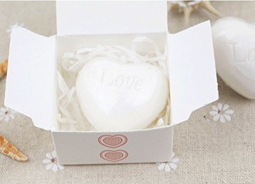 Lohome Small Craft Craft Creative Artistic Soap Soap Love Heart Cara Cute Handmade Soop Novelty Mini Fancy Soap Perfect For Wedding Soap favores e presentes ou favores de sabão para chá de bebê, incluindo embalagem