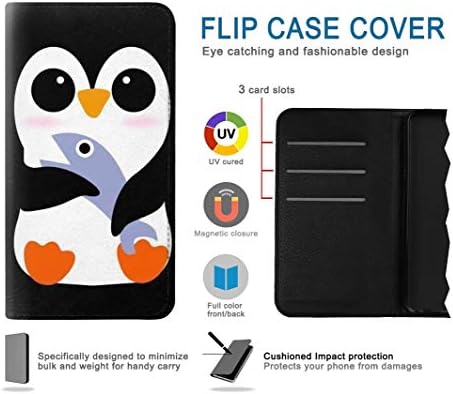 RW2631 CARTO BABY PENGUIN PU CAPA DE CATURA DE CATURA PARA SONY XPERIA XZ1 COMPACT