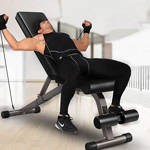 AOHMG Banco de peso dobrável, bancada de exercícios de utilidade multifuncional SITUP UP INBLINA ABS BECHS, para treino