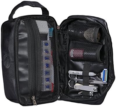 Bayfield Bags Bag de viagem de higiene pessoal para homens de barbear kit de dopp armazenamento inferior armazenar mais -bolsa