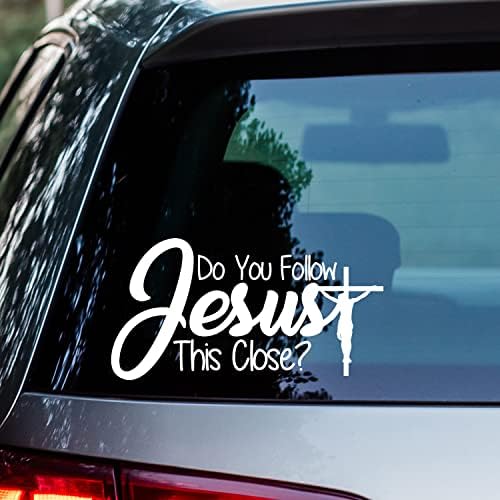 Você segue Jesus este adesivo de decalque de Jesus de Jesus Carros Vanções Vans Vans Laptop Laptop)