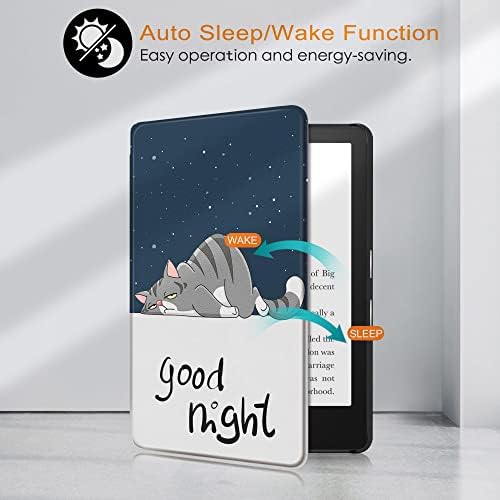 Caso esbelto para o novo Kindle-capa de couro PU com acordamento automático/sono sleep All-New Kindle 2019, Fortune Cookies
