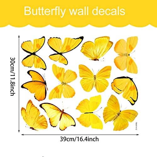Adesivo de parede de borboleta da primavera adesiva de vidro autônomo