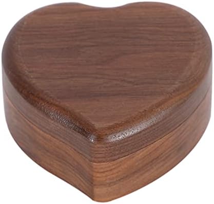 Wakauto Caixa de música vintage de madeira caixa de madeira retro amor em forma de coração em forma de nogueira caixa