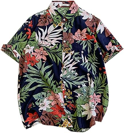 Camisetas masculinas Button Up Camisetas e Tops Camisas Running Men Muscle Fit Shirts Melhor Camisetas masculinas Hawaiian