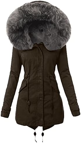 Jaqueta Nokmopo Mulhers Coat de Ladies Womens Inverno A quente de jaqueta longa e espessa com capuz casacos de inverno feminino