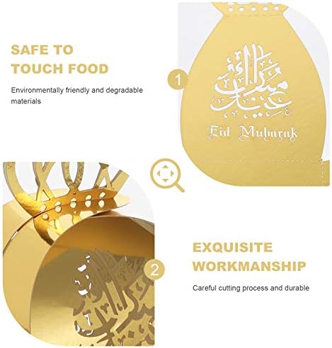 25pcs Eid Mubarak Boxes de presente Ramadan Eid Candy Box Set