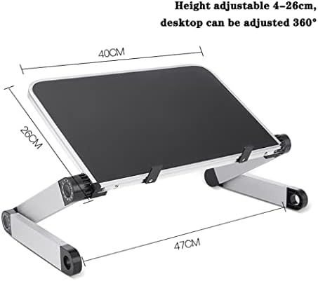 Shypt ajustável para laptop stand portátil alumínio ergonômico para bed de tv sofá pc notebook mesa de mesa de mesa com mouse pad para mouse