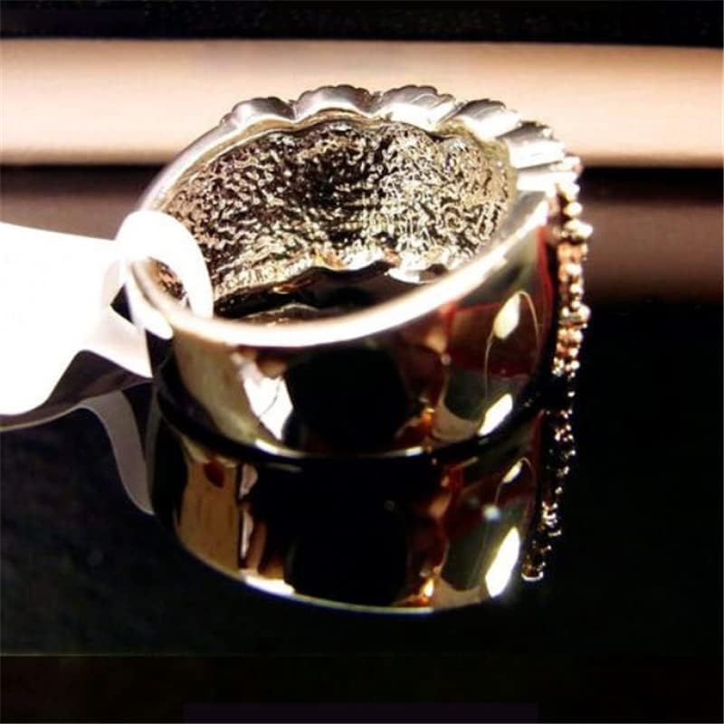 Kolesso Fashion Style Crystal Gold e Silver Bated Wide and Wild Party Wedding Ring for Women-40316