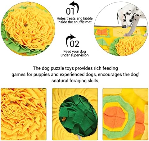Linyy Dog Snaffle tapete, animais de estimação Patszle Toy Large Sniffing Tapete com cenoura estridente Game de alimentação interativa
