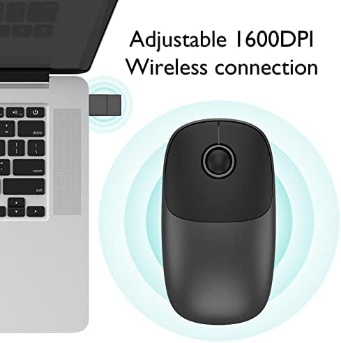 Mouse sem fio: mouse sem fio para laptop e mouse pad, tipo C & USB 2 em 1 mouse sem fio mouse silencioso mouse para tablet, PC,