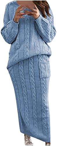 Juniors Brunch Skort Conjuntos de saias conjuntos de suéter de suéter Longo Duas peças com Hood Plain Fall Winter Skort Conjuntos Di