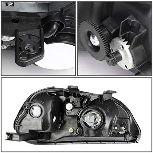 Motor de DNA HL-OH-HC96-SM-AM Black Hous Hous Hous Smoke Lens Amber Corner Farol para 96-98 Honda Civic