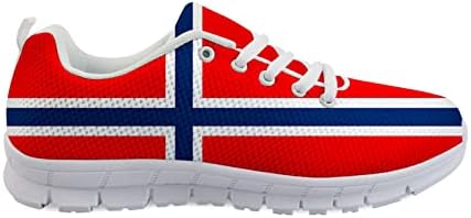 Owaheson bandeira da Noruega Men's Running Lightweight Breathable Casual Sports Shoes Fashion Sneakers Walking Shoes