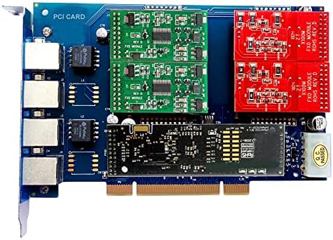 Cartão de asterisco TDM410P com 2 portas FXO + 2 FXS, com hardware de cancelamento de eco, PCI Voice Card suporta FreePBX