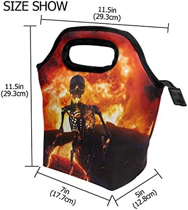 VIPSK Lunchag Bag Skull Escape from Hell Lanch Box, Bolsas de almoço de piquenique à prova d'água de viagem ao ar livre