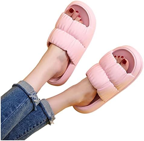 Flippers de viagem de BEIOSELIE para mulheres, deslize confortável em chinelos para mulheres sandálias de viagem de grande tamanho