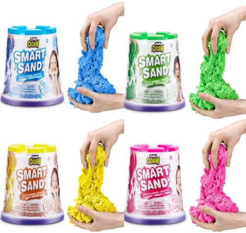 Oosh Smart Sand Medium Tambe por Zuru, 500g cada, ininterrupto, sem bagunça, areia inteligente para meninas e para crianças