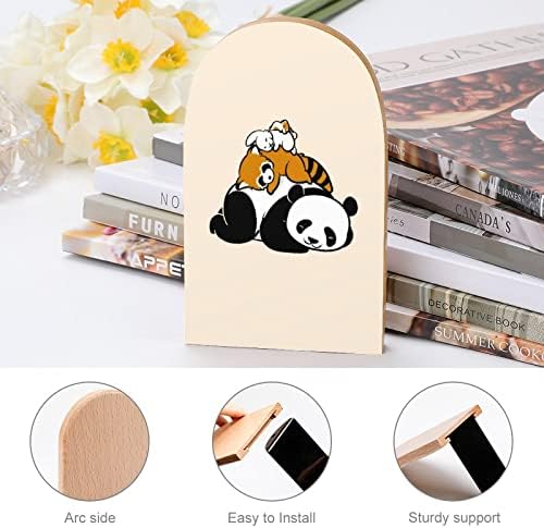 Comfy Bed Panda Raccoon Rabbit Hamster Livro Termil para prateleiras Livros de madeira de madeira Titular para Library School Office
