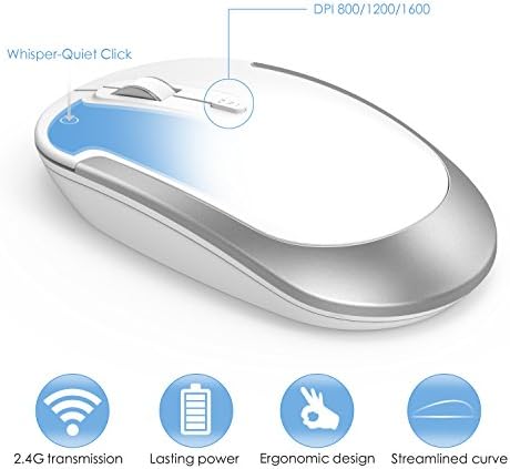 Combo compacto de mouse de teclado sem fio, 2,4 GHz Ultra Fin Small Wireless Teclado Mouse para Desktop, laptop