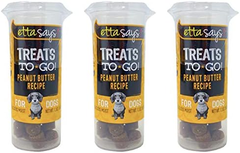 Etta diz! Treatórios de treinamento para cães para ir manteiga de amendoim Pacote de guloseimas de cães pequenos de 3 - feitos nos EUA, guloseimas naturais de cachorro