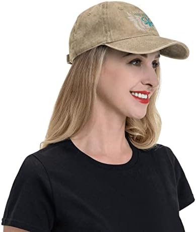 Capitões de conscientização do PTSD ZSIXJNB Eu uso Teal Womens Baseball Cap presente