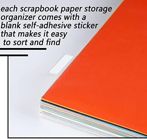 12 x 12 Scrapbook Paper Storage Organizador de armazenamento limpo Arquivos de carregamento superior PLÁSTICO PAPEL STORTE com guias
